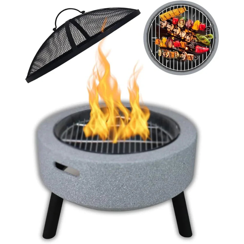 MGO Round Firepit, Built to Move