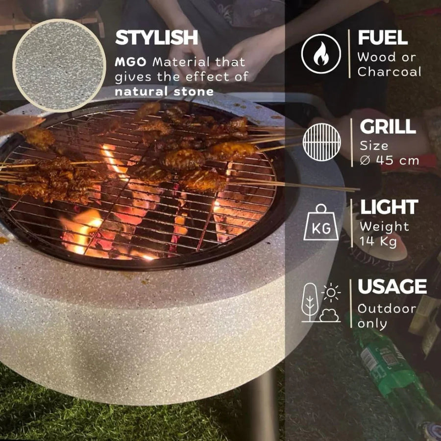Built-In Grill for Outdoor Cooking