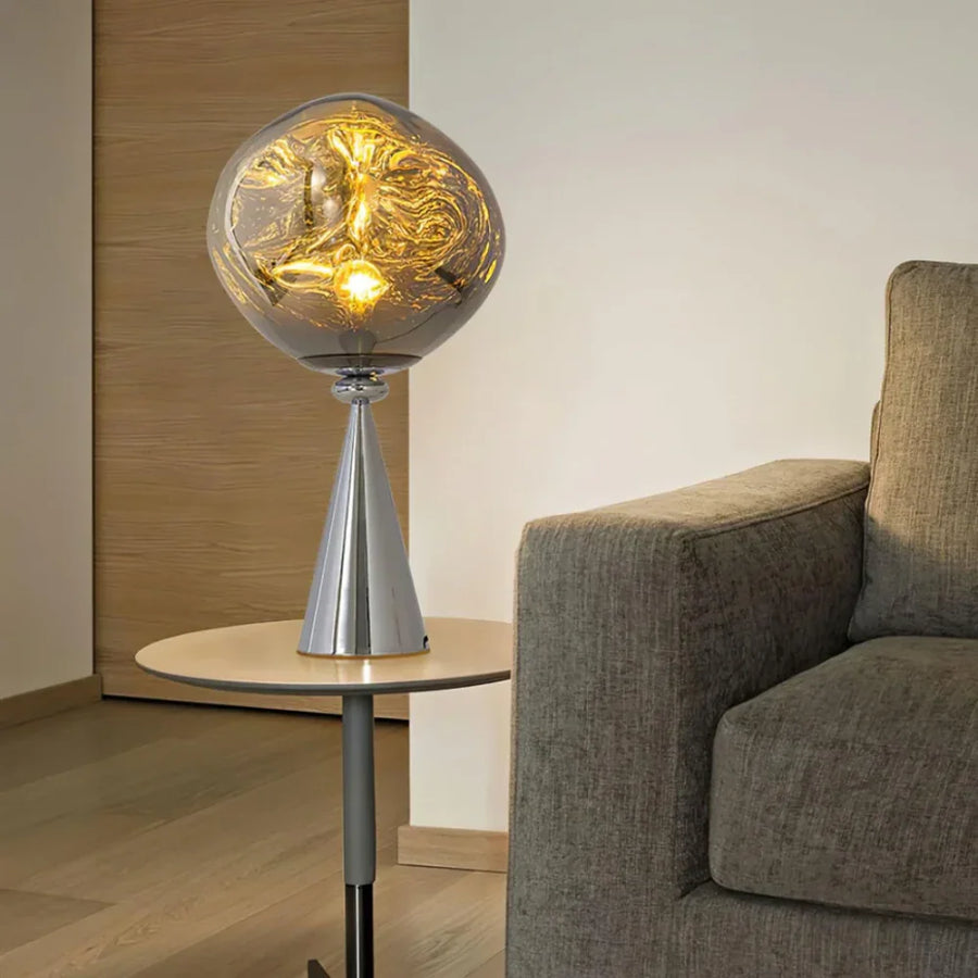 A Globe-Shaped Silver Statement Piece