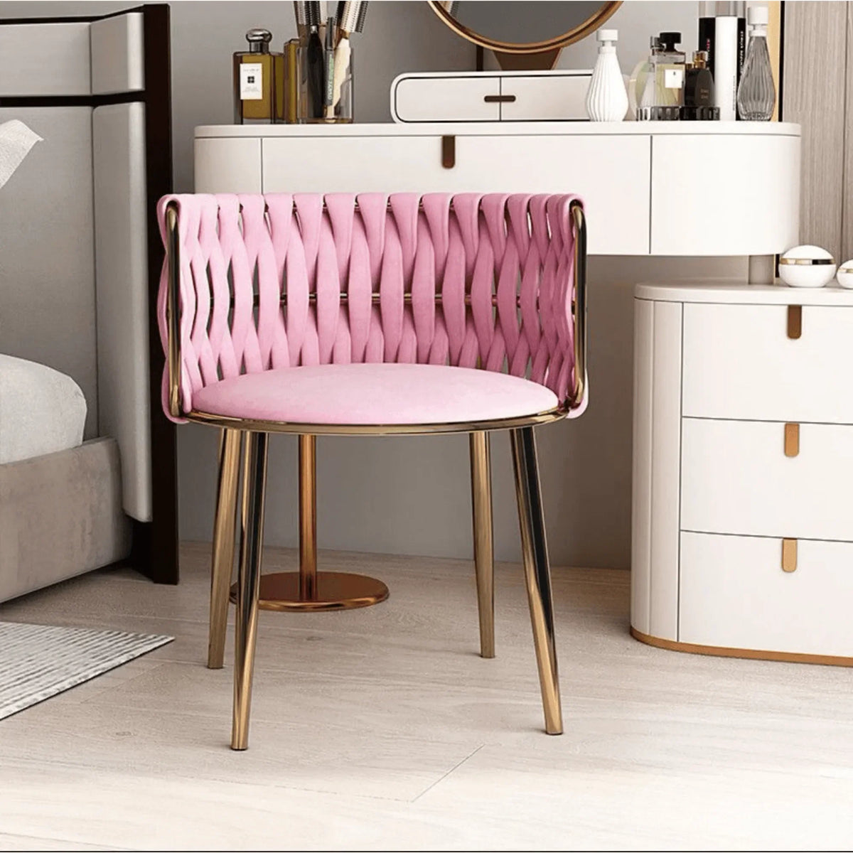 Soft Velvet Upholstery Meets Modern Metal Legs