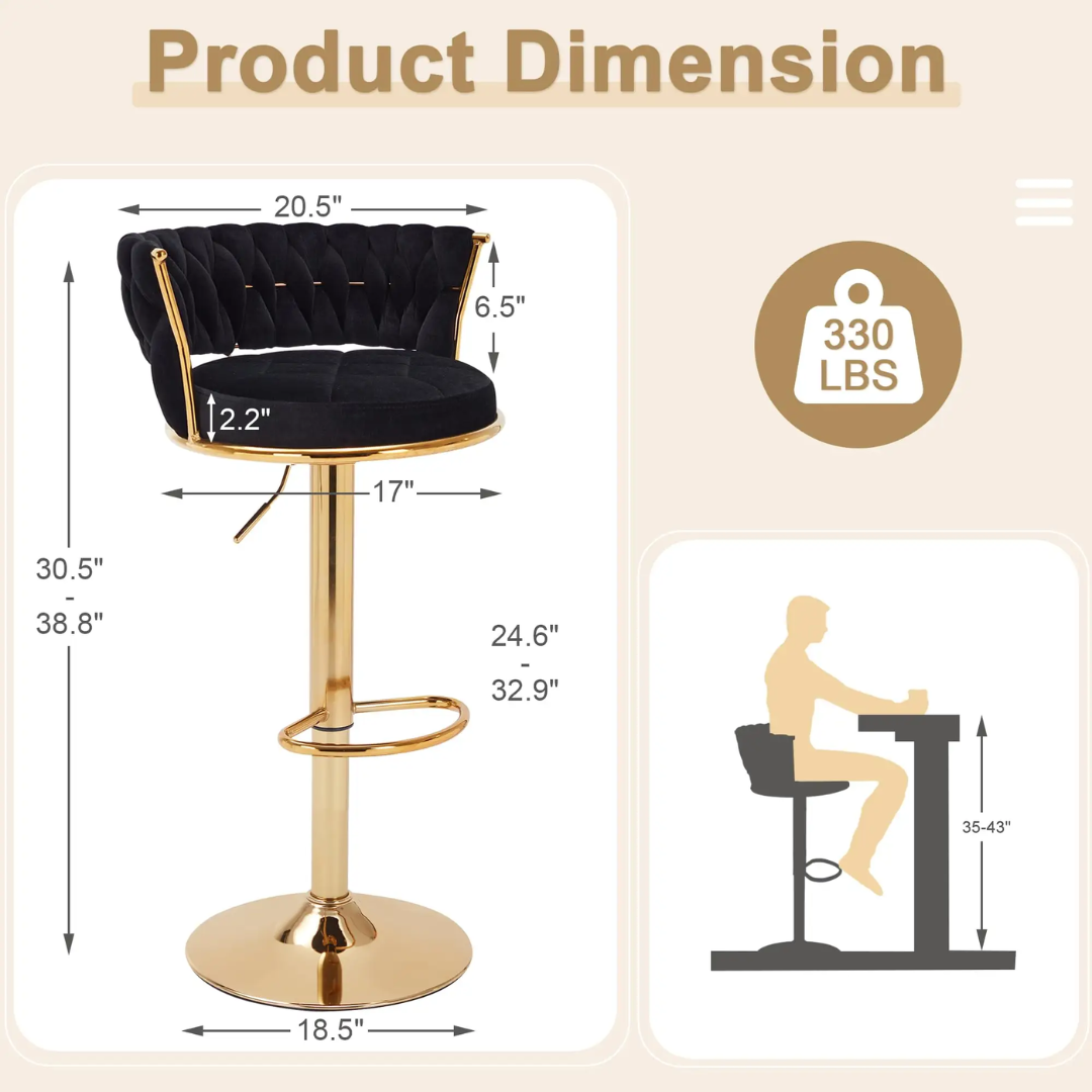 Bar Stool Black Color
