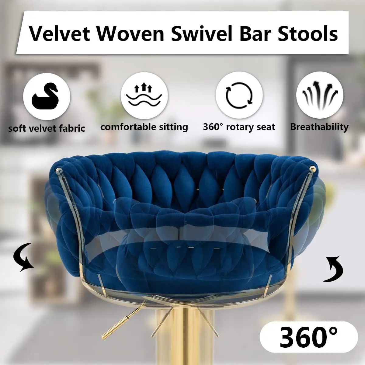 Bar Stool Blue Color