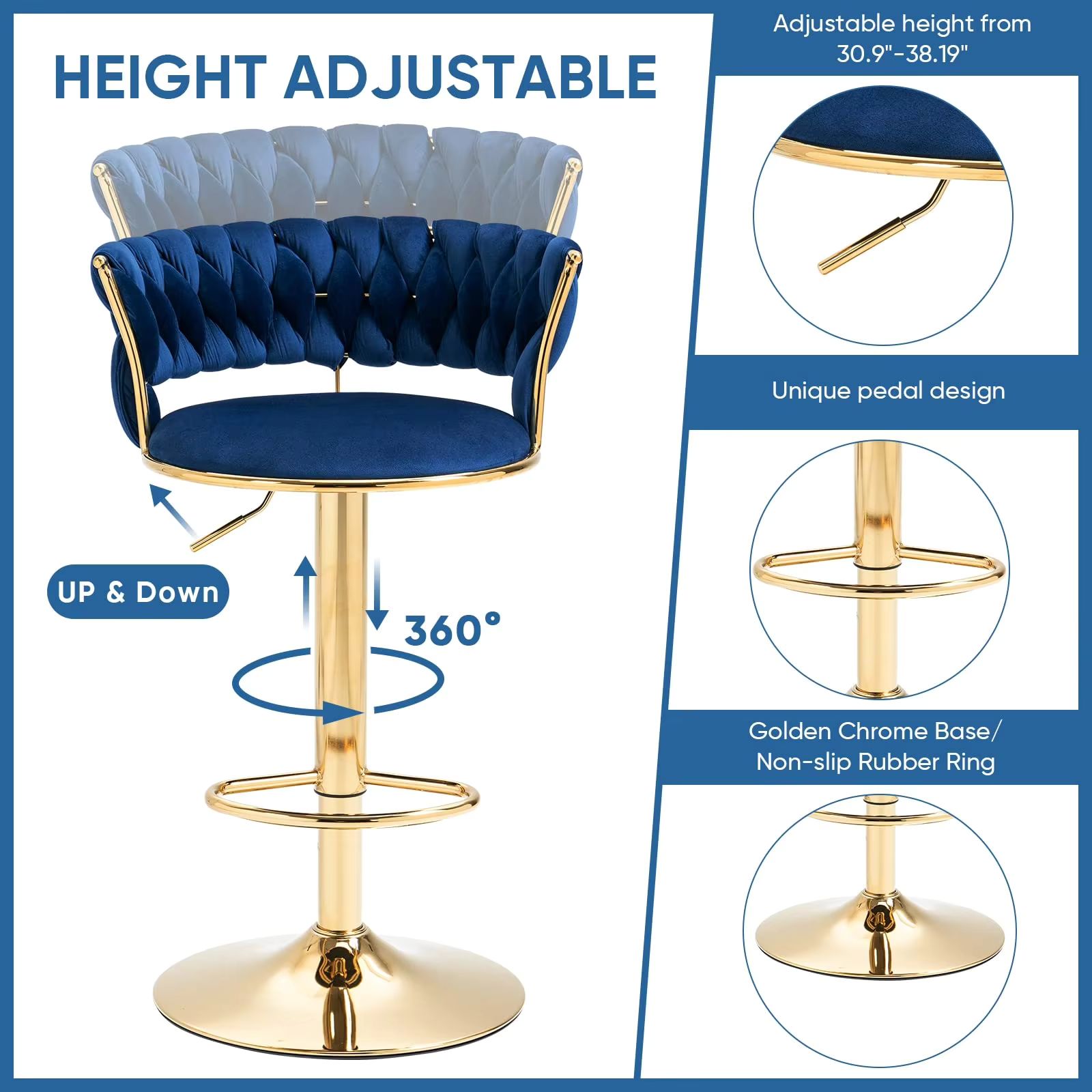 Bar Stool Blue Color