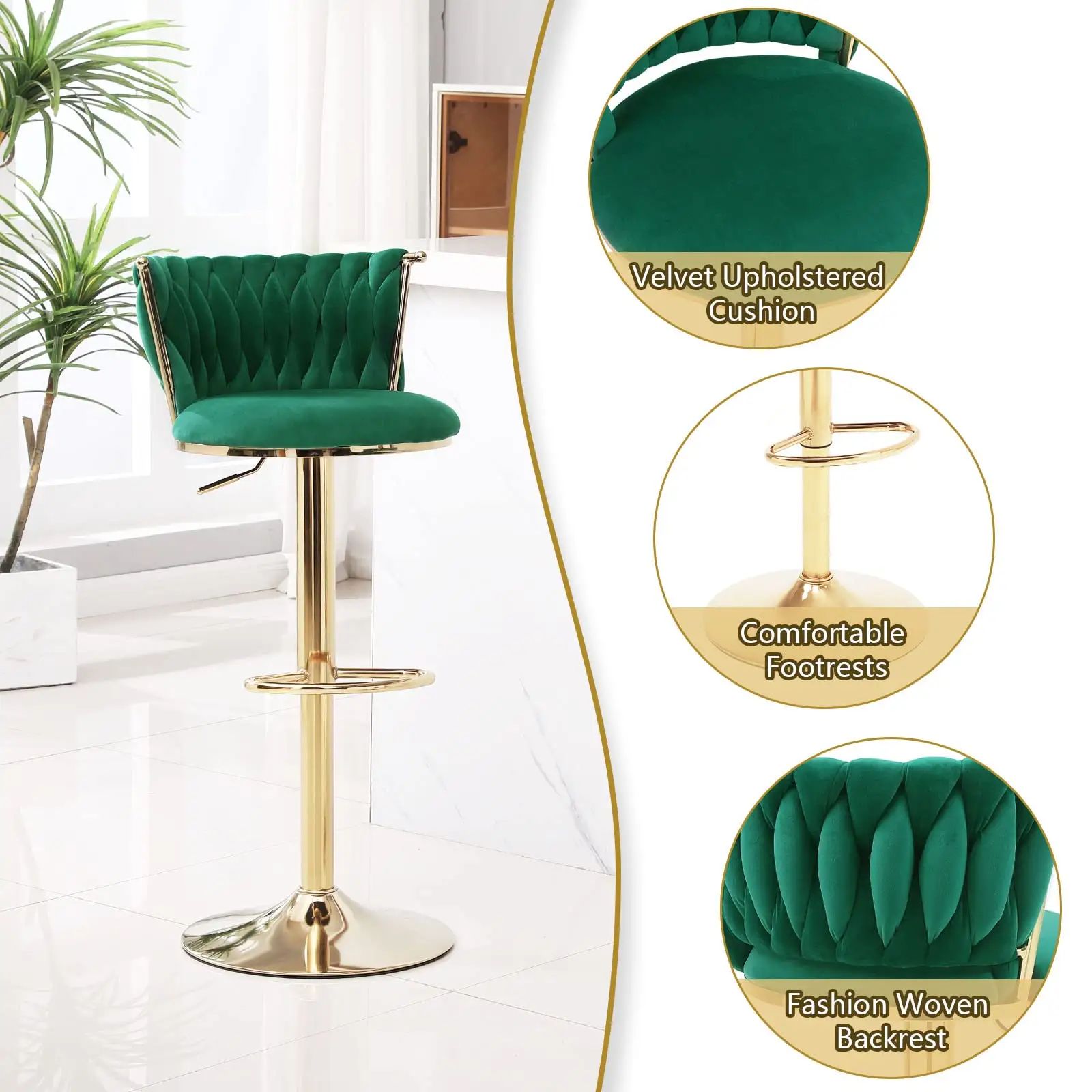 Bar Stool Green Color