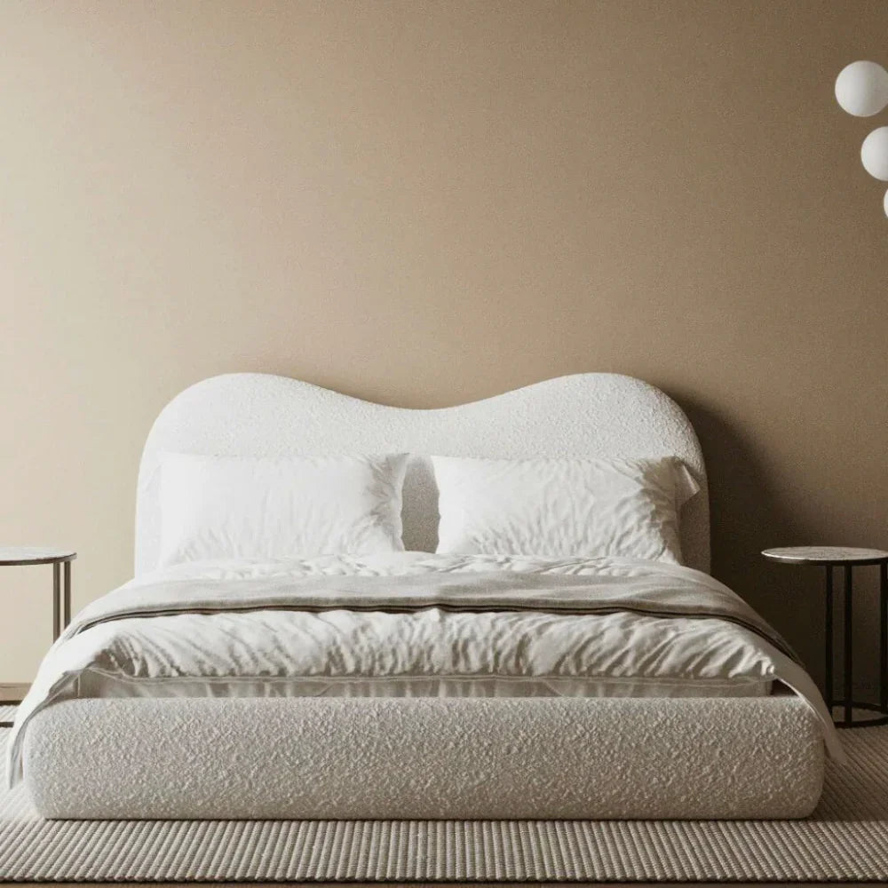 A Soft Bouclé Bed for Living Room or Bedroom