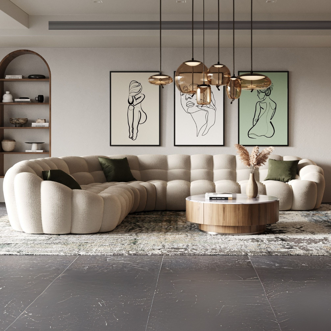 Modern Curved 8 Seater Sectional Corner Sofa