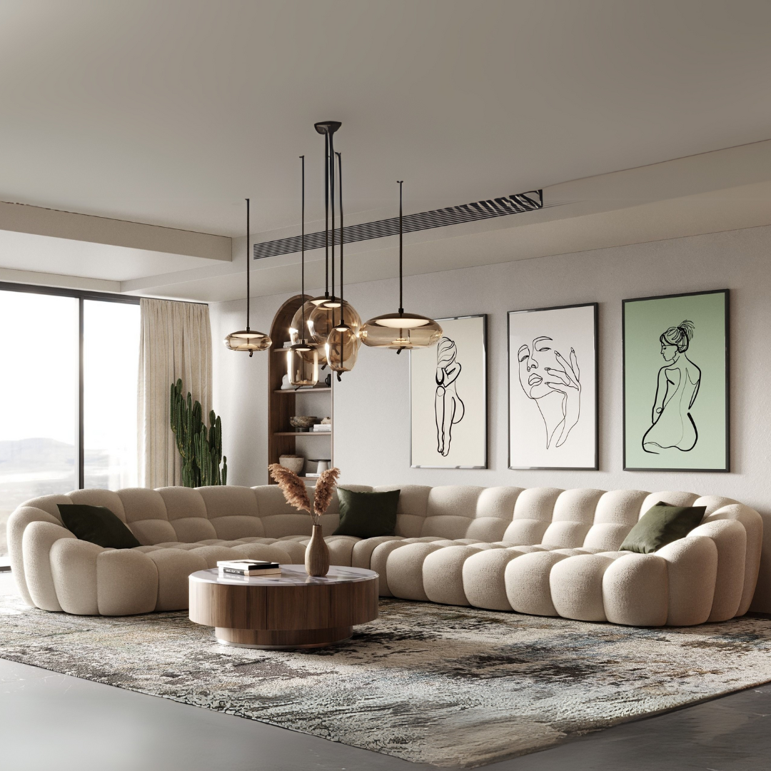 Modern Curved 8 Seater Sectional Corner Sofa