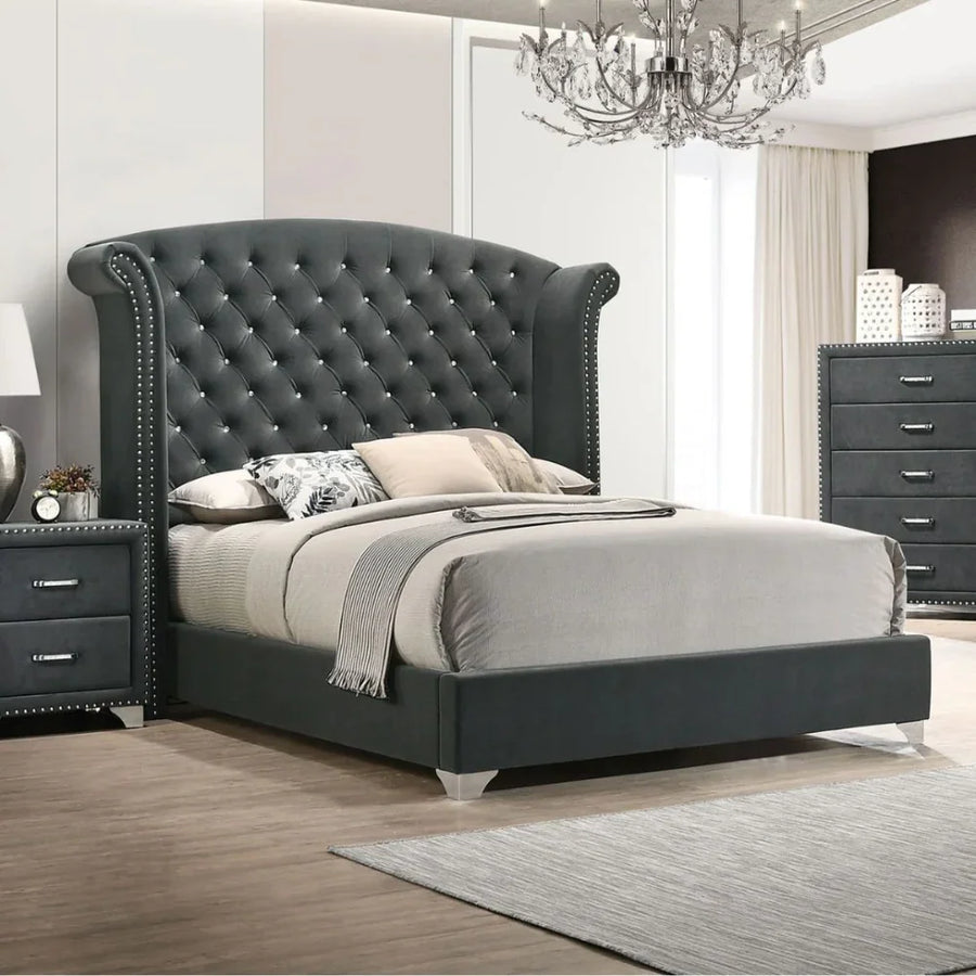 Button-Tufted Rectangular Headboard