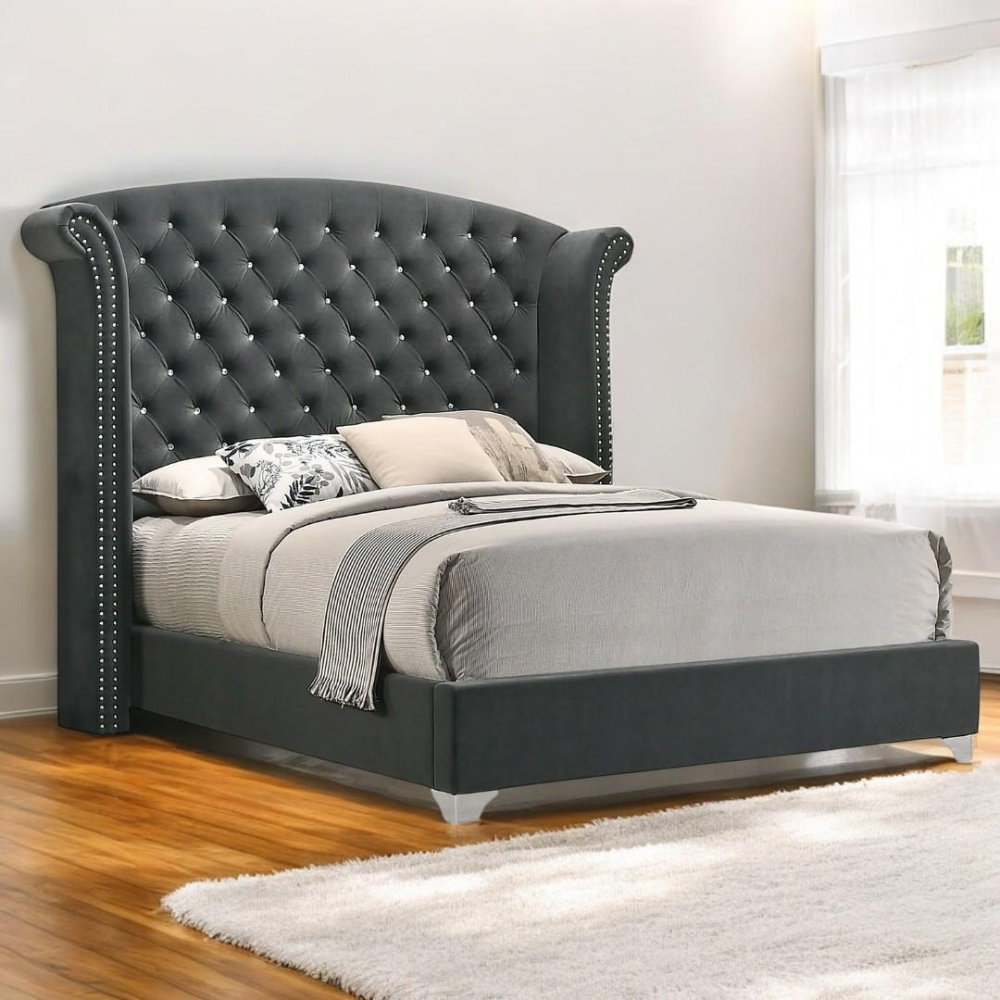 Modern Button Tufted Bed