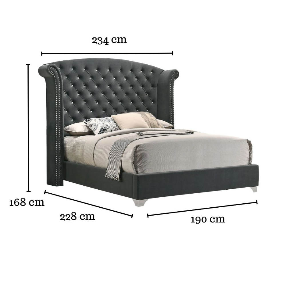 Modern Button Tufted Bed