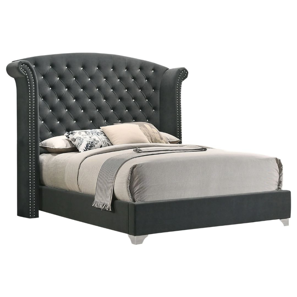 Modern Button Tufted Bed