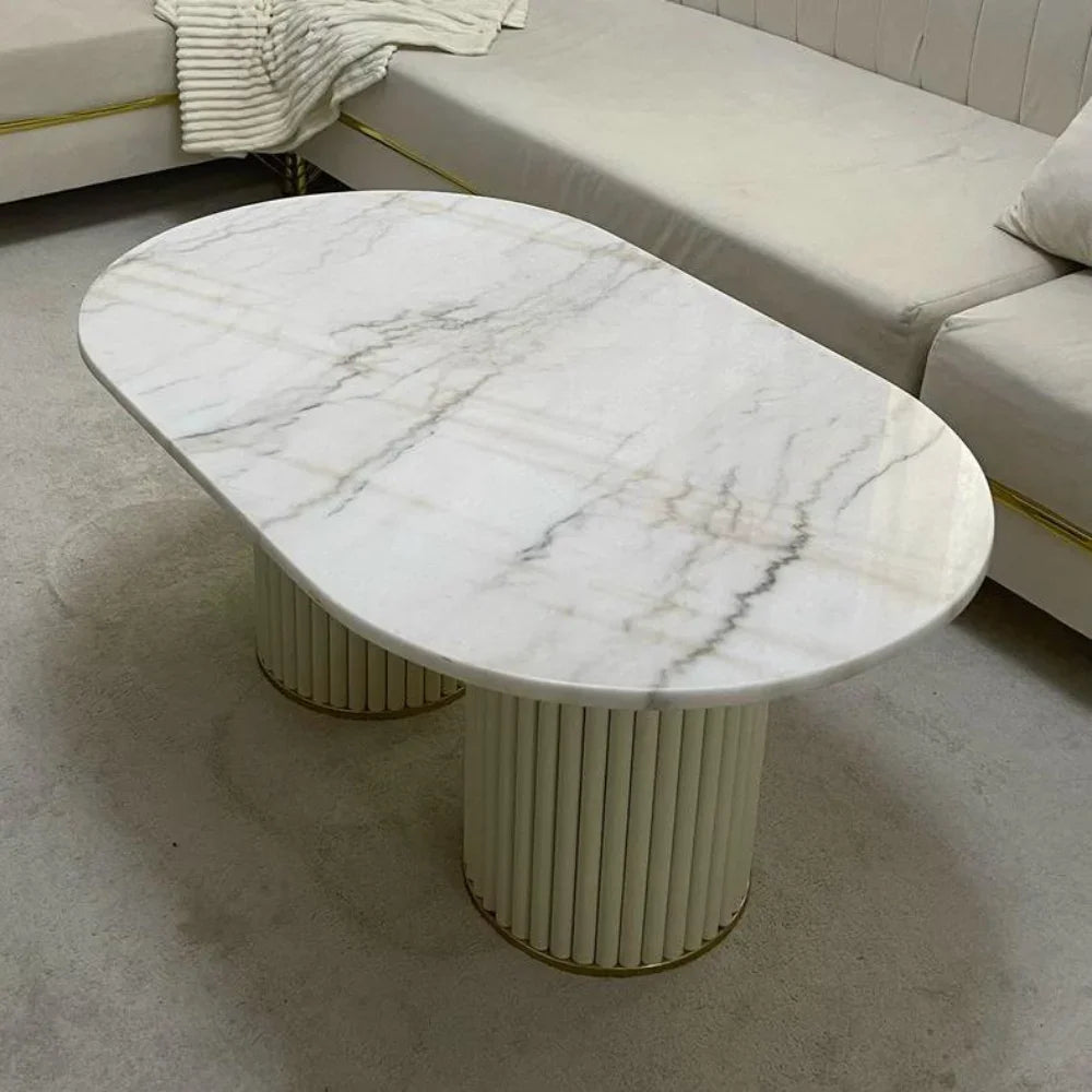 Elegant Marble Meets Modern Metal