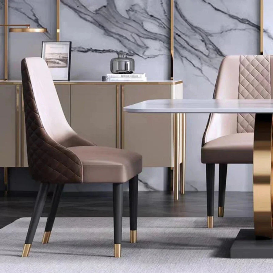 Rich Brown Leatherette Upholstery