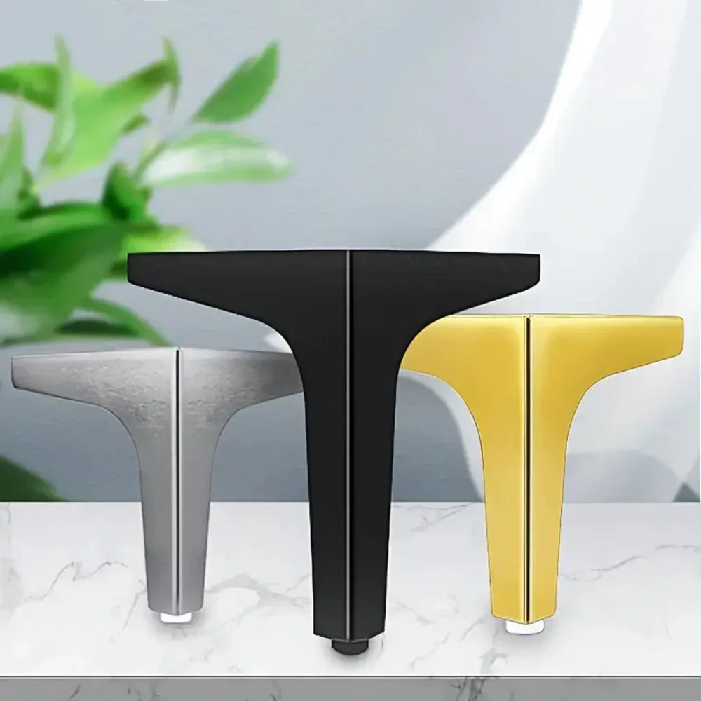 Wooden Twist Modern Triangular Shape Sofa Legs Pairs with Screws for Furniture Legs (Set of 4)