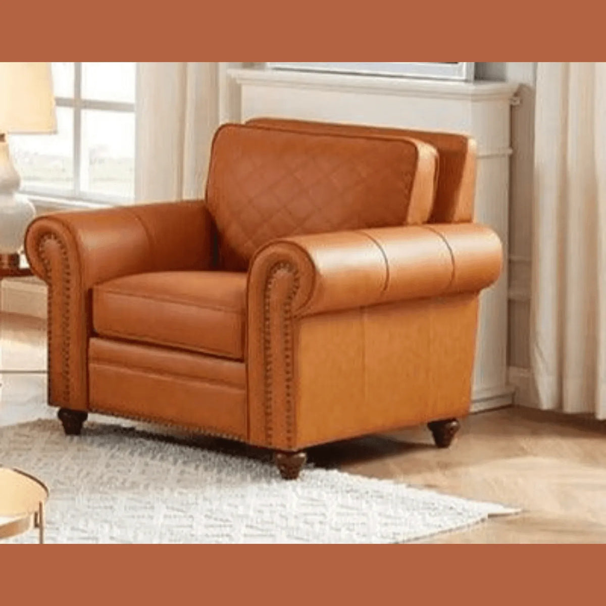 The Grace Modern Sofa 3+1, Crafted in Warm Brown