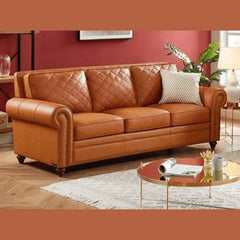 Wooden Twist Handmade Stylish Look Grace Modern Sofa 3+1 (Brown) - Wooden Twist UAE