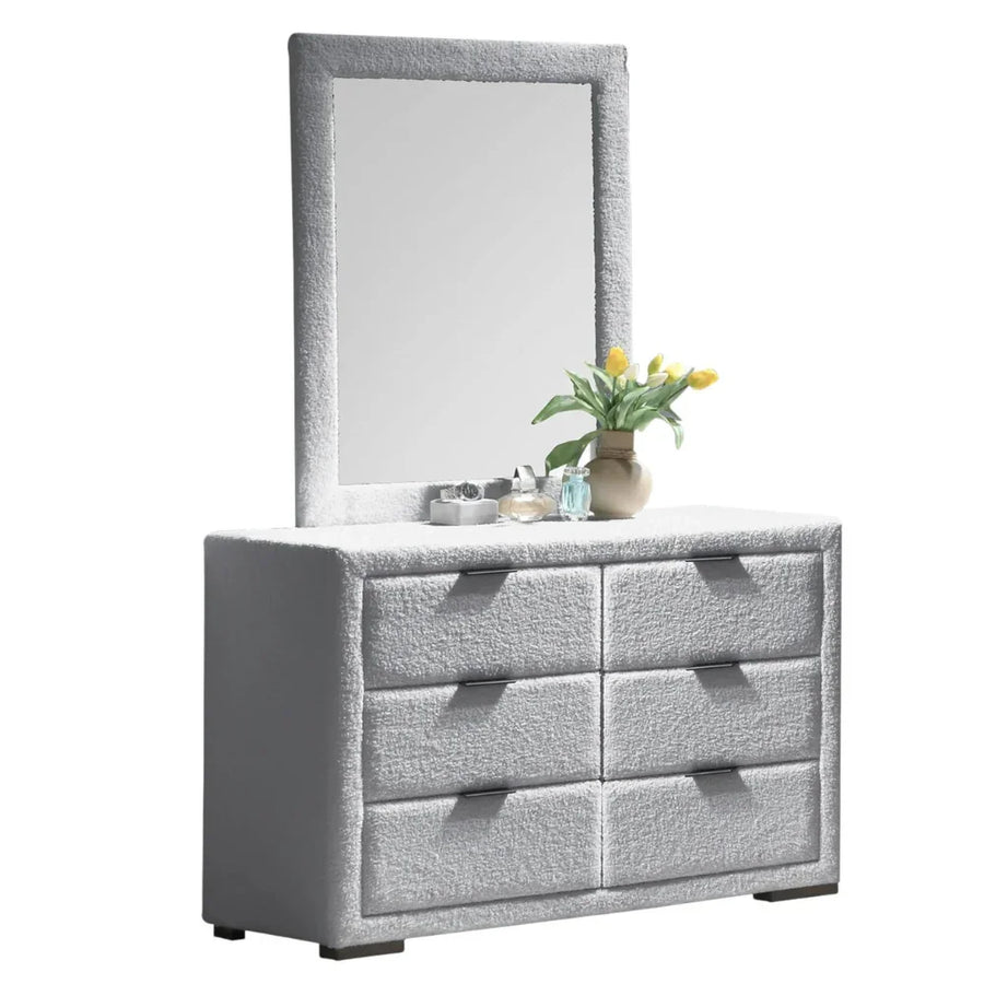 Six Easy-Glide Drawers, One Clear Mirror