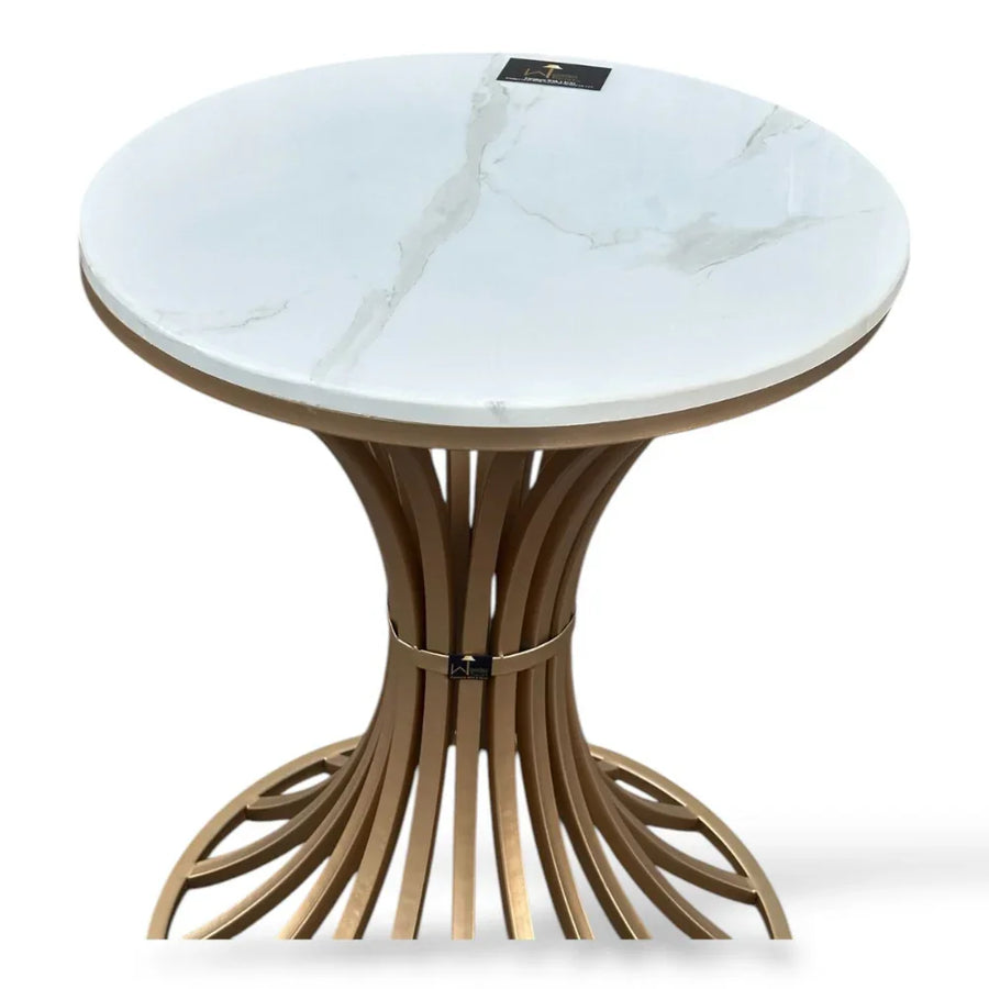 Sturdy Metal and Marble Construction