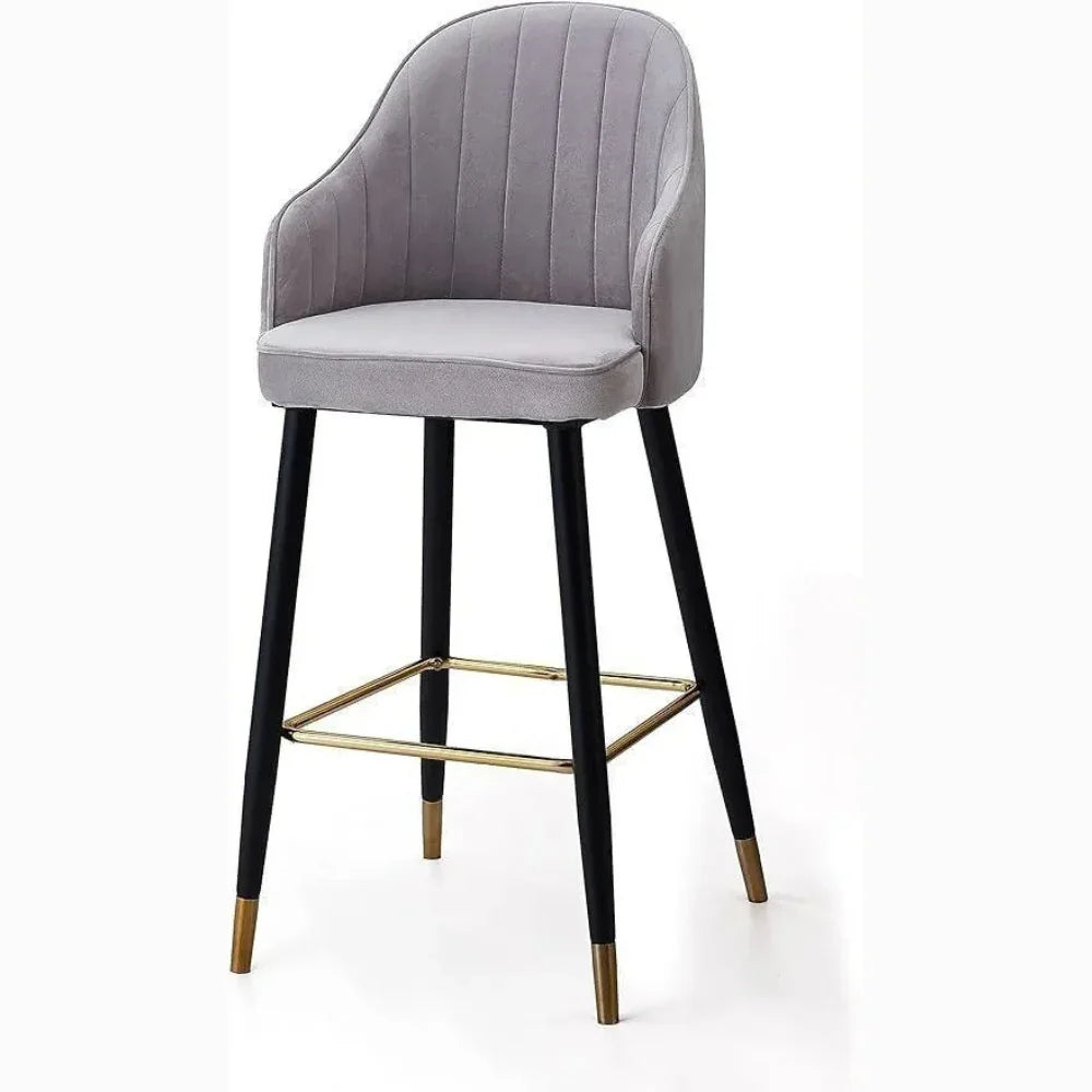Wooden Twist Hassock Modern Cafe Dining Chair Metal Legs