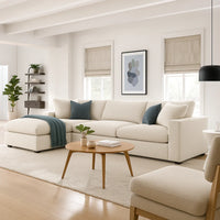 Wooden Twist Modernize Relleno L-Shape 4 Piece Sectional Sofa Set Modular Sofa