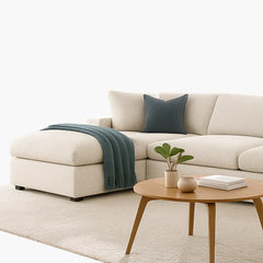 Wooden Twist Modernize Relleno L-Shape 4 Piece Sectional Sofa Set Modular Sofa