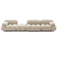 Natural Bubble Tufted Sectional Sofa