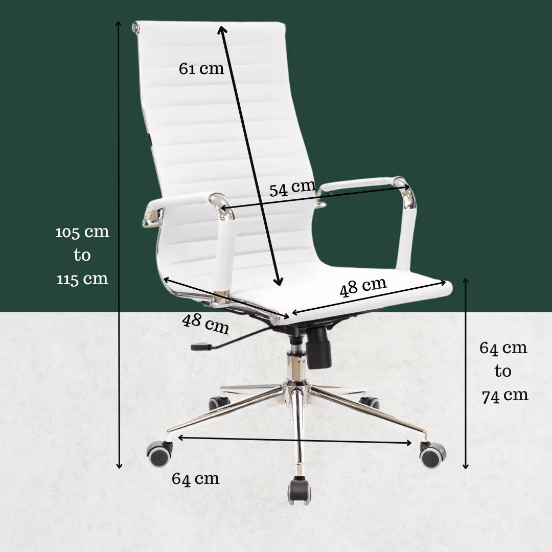 Arctic Height-Adjustable Office Chair in White