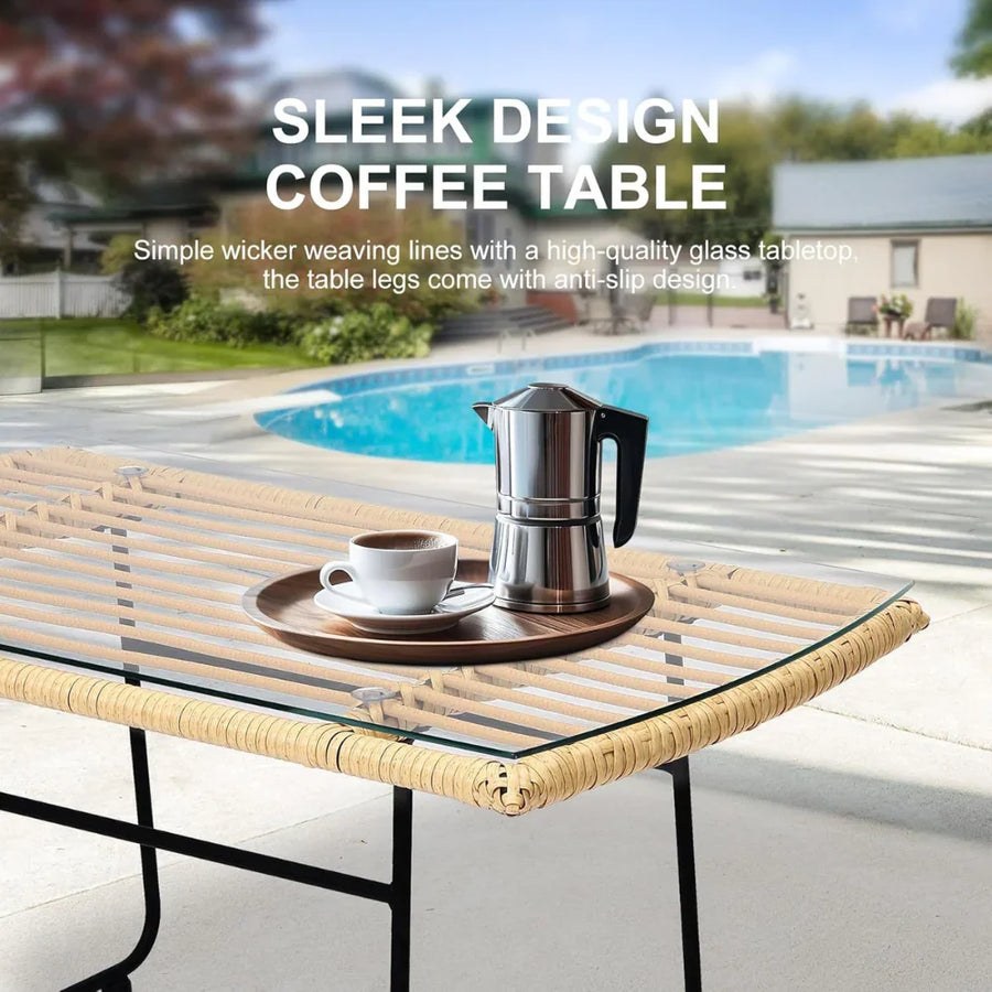 A Sleek Tempered Glass Tabletop