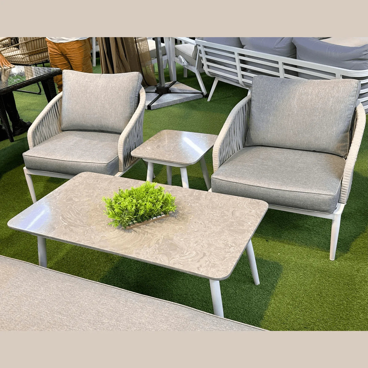 A Complete Peristyle-Inspired Outdoor Set