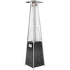 Wooden Twist Pyramid Gas Heater with Wheels, Outdoor Heating Solution with Adjustable Flame