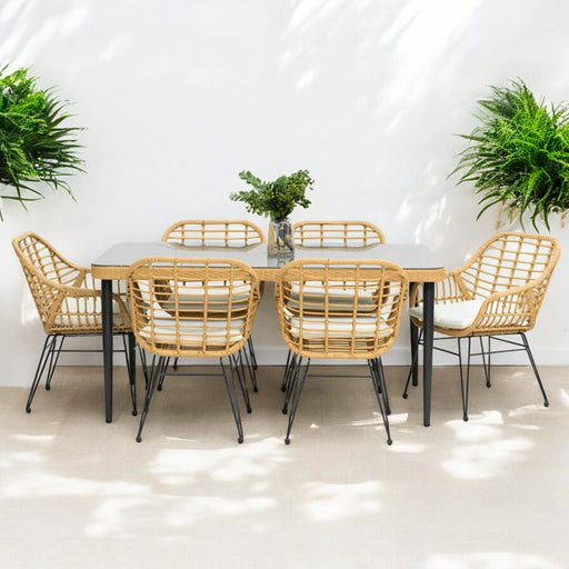 outdoor dining set 6 seater