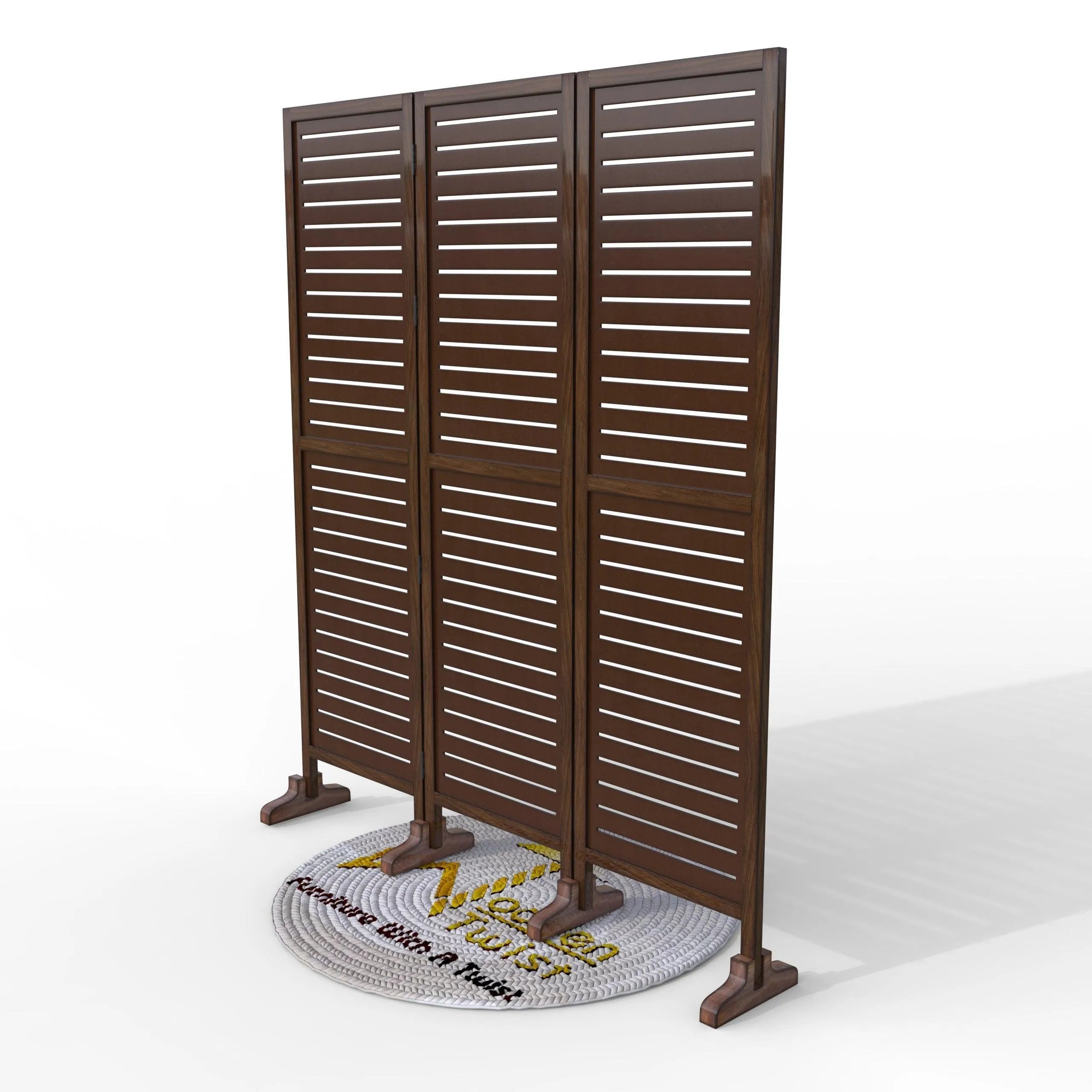 Wooden Twist Premium Solid Wood Room Divider - Wooden Twist UAE