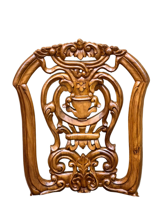 Wooden Twist Back Designer Bartelso Hand Carved Teak Wood Dining Chair - Wooden Twist UAE