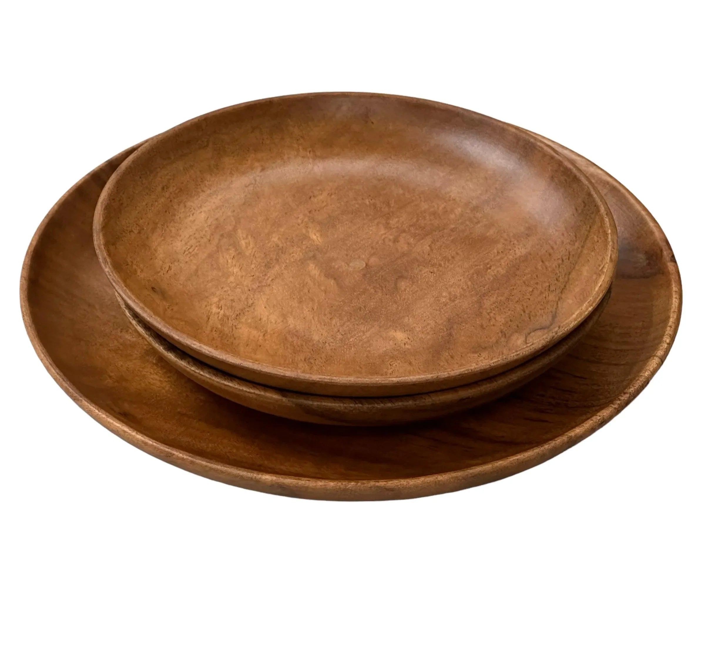 Wooden Round Exquisite Saucer (Set of 3) - Wooden Twist UAE