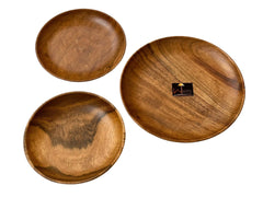 Wooden Round Exquisite Saucer (Set of 3) - Wooden Twist UAE