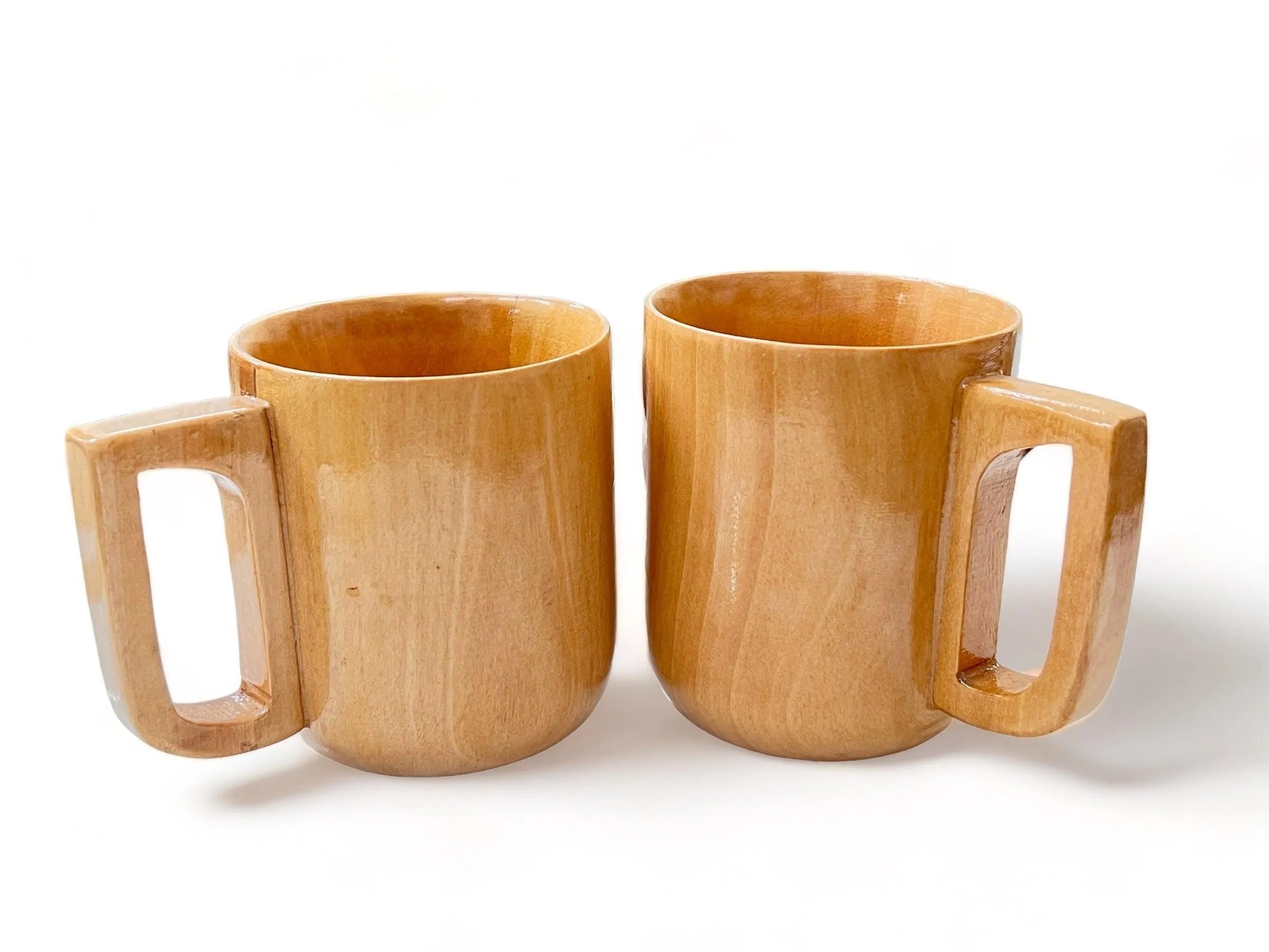 Wooden Twist Agonizing Acacia Wood Tea & Coffee Cup ( Set of 2 ) - Wooden Twist UAE