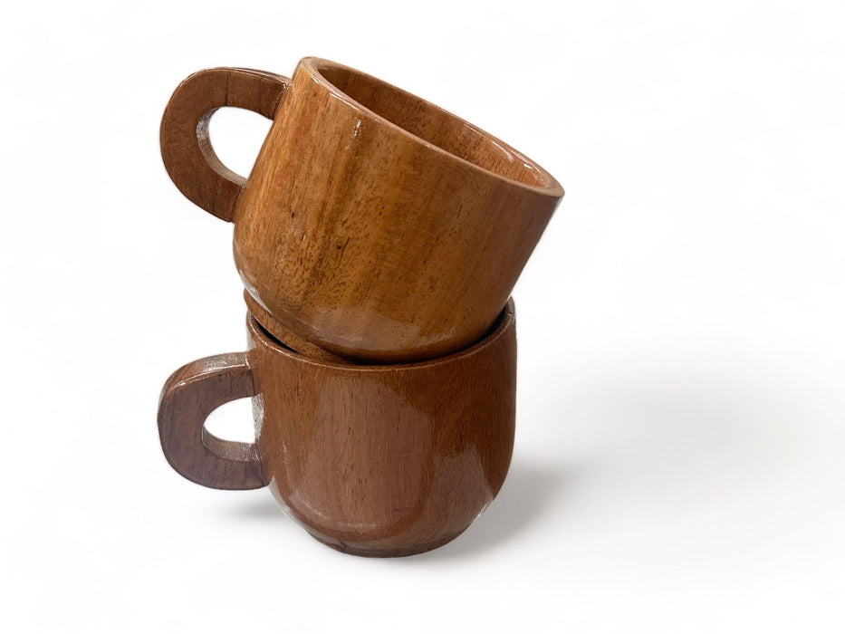 Wooden Twist Modest Acacia Wood Tea & Coffee Cup ( Set of 2 ) - Wooden Twist UAE