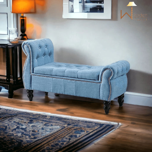 Upholstered Tufted Storage Bench Sofa Footstool Bed End Table for Living Room Bedroom