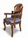 Wooden Twist Back Designer Bartelso Hand Carved Teak Wood Armchair - Wooden Twist UAE