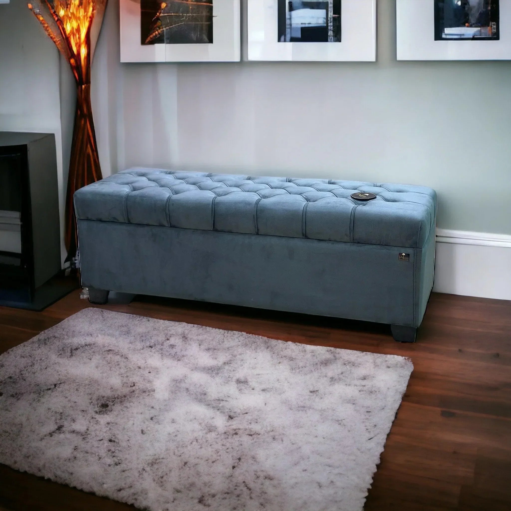 Wooden Twist Zelja Solid Wood Flip Top Storage Bench Couch - Wooden Twist UAE