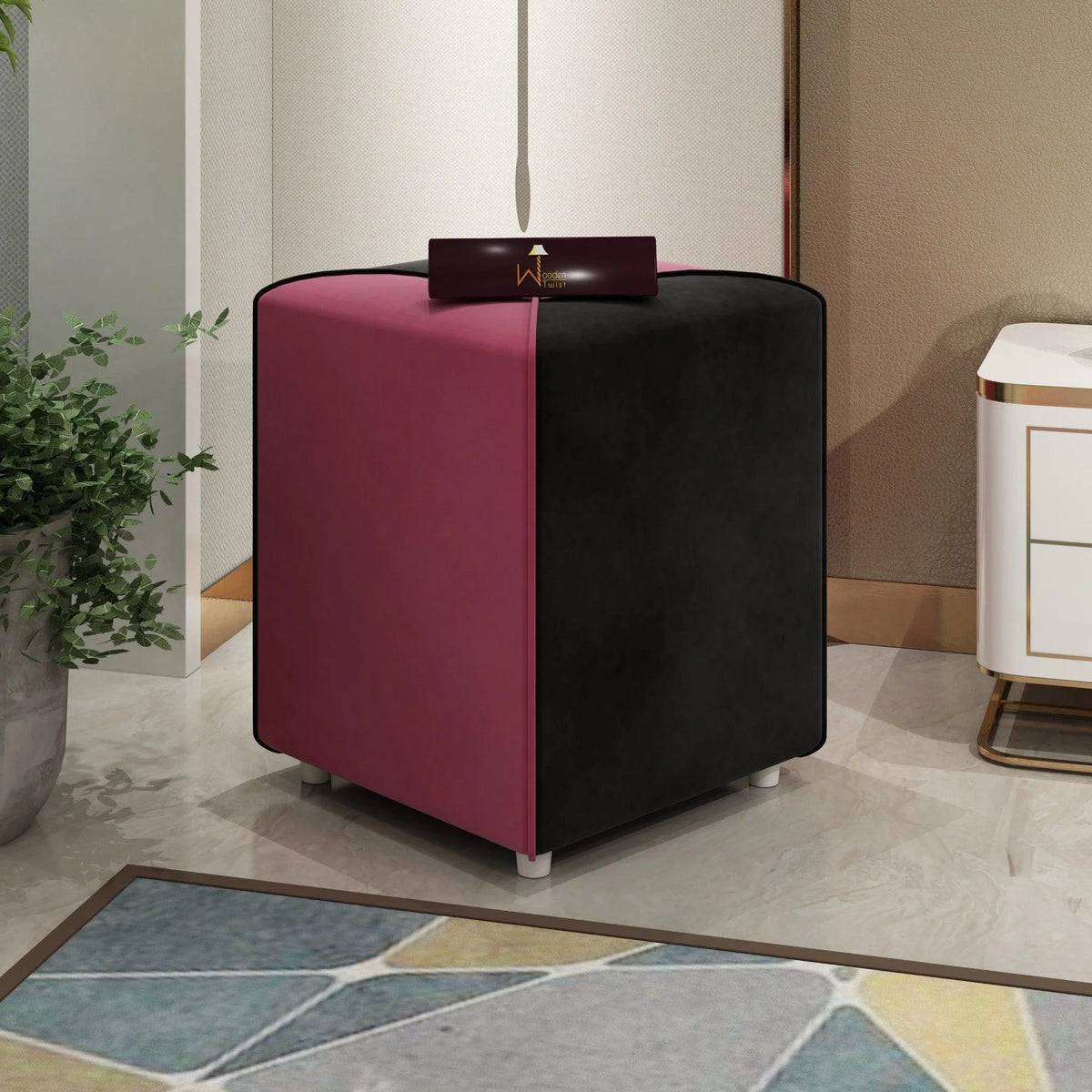 Two-Tone Pink and Black for Bold Spaces