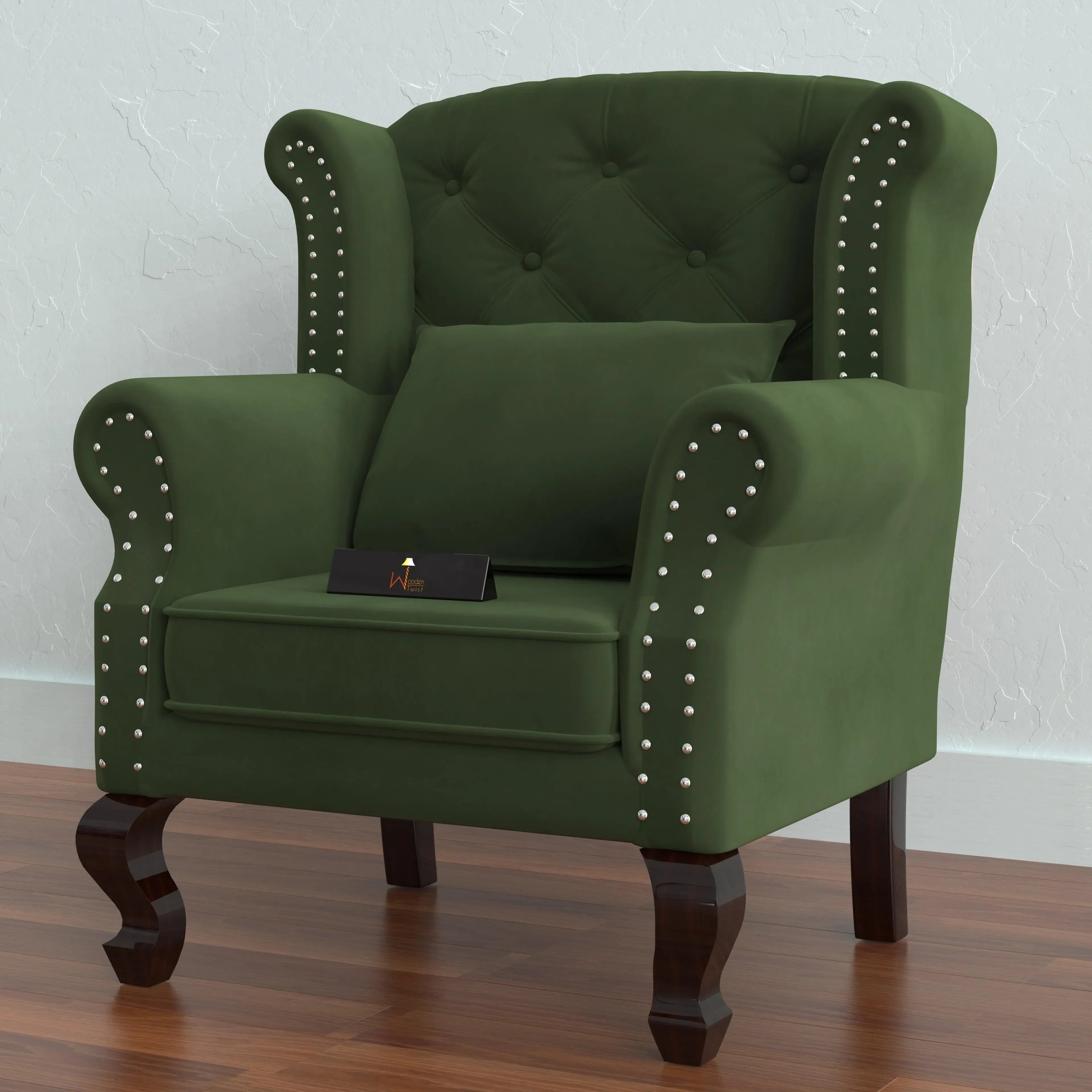 Majestic Wing Chair for Living Room/Home/Offices - Wooden Twist UAE