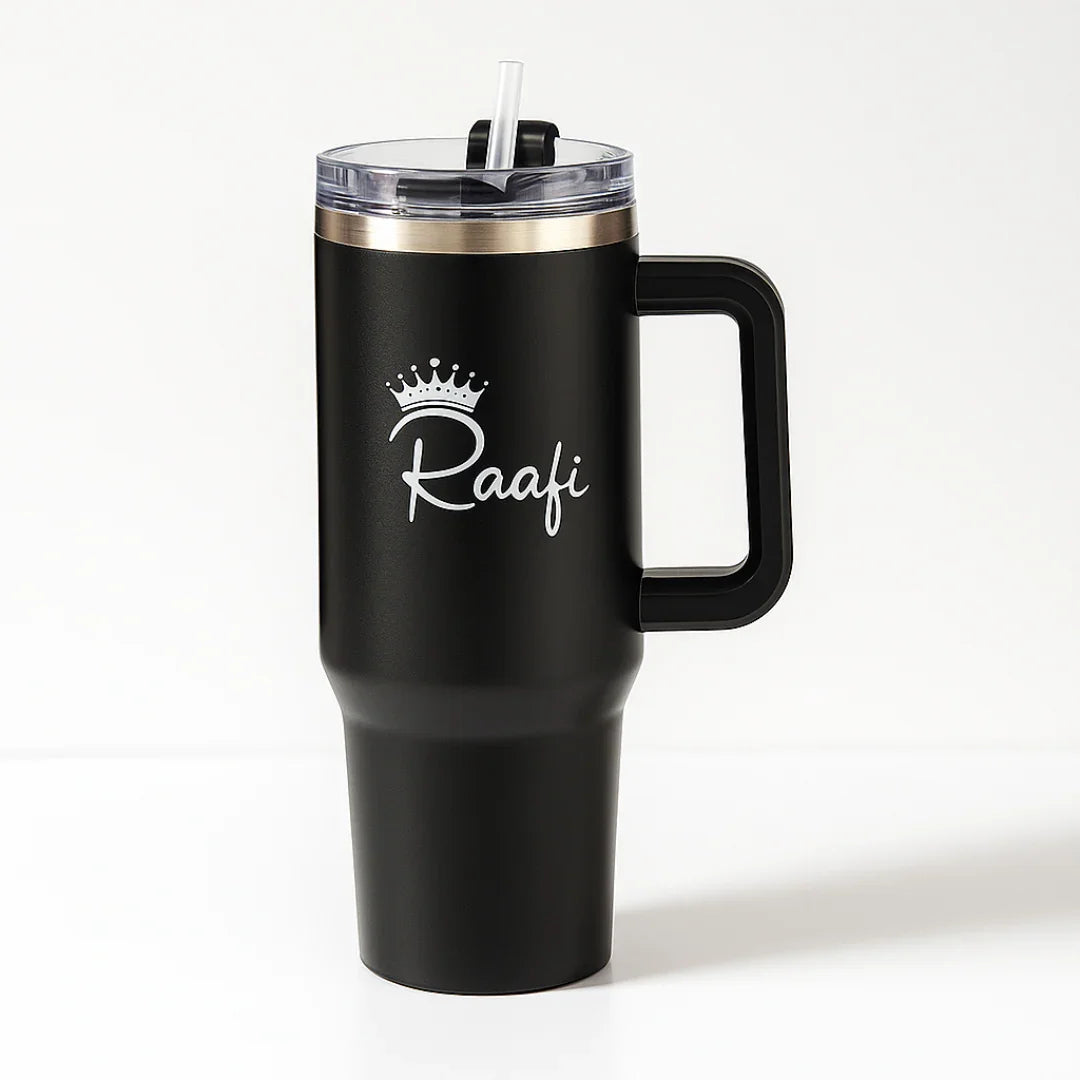 Raafi Savor 2.0 Tumbler 40oz With Handle Travel Mug Straw Covers Cup With Lid Insulated Quencher Stainless Steel Water Iced Tea Coffee Mug - Wooden Twist UAE