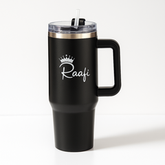 Raafi Savor 2.0 Tumbler 40oz With Handle Travel Mug Straw Covers Cup With Lid Insulated Quencher Stainless Steel Water Iced Tea Coffee Mug - Wooden Twist UAE