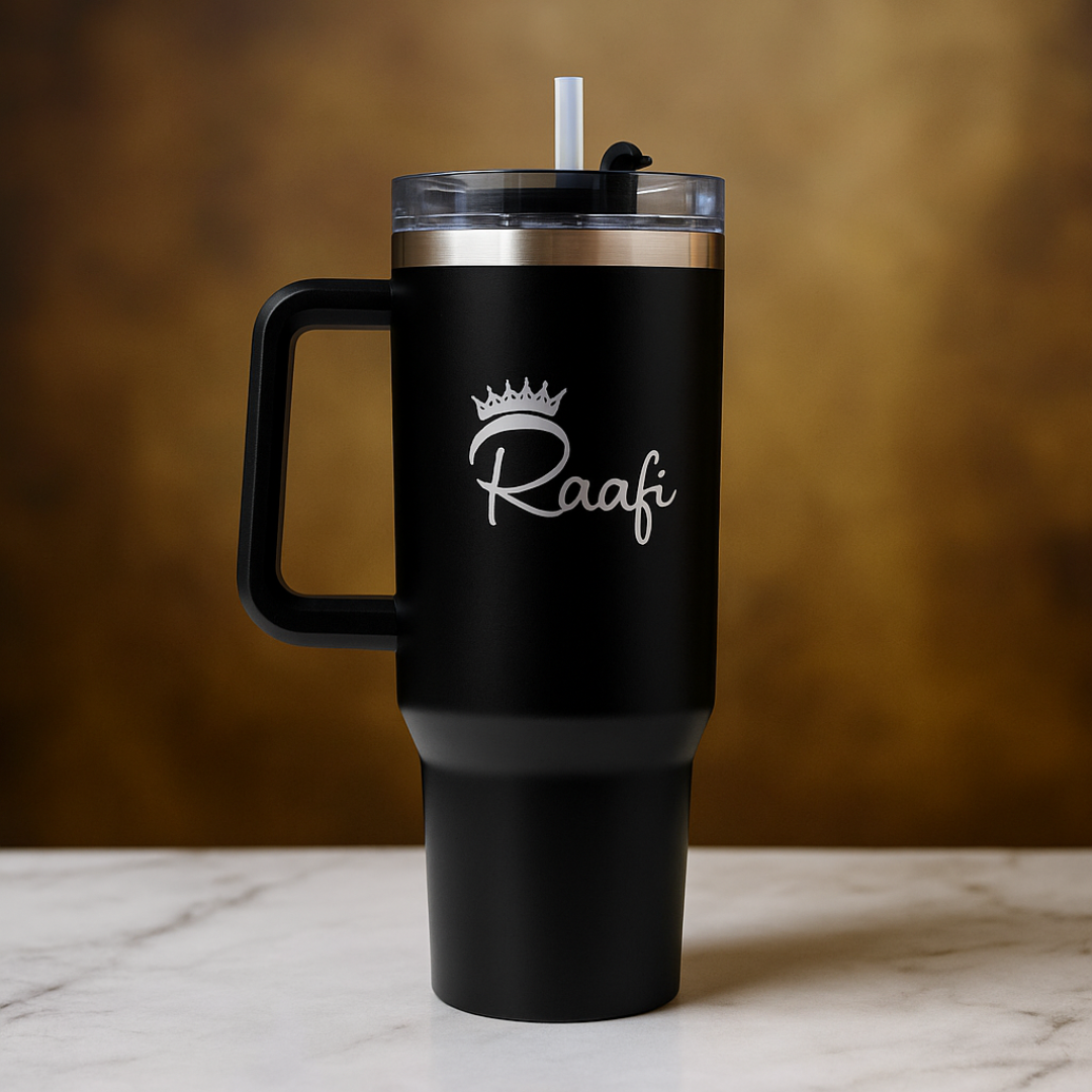 Raafi Savor 2.0 Tumbler 40oz With Handle Travel Mug Straw Covers Cup With Lid Insulated Quencher Stainless Steel Water Iced Tea Coffee Mug - Wooden Twist UAE