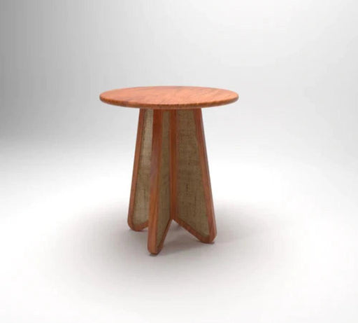  Round Teak Wood Side Table 