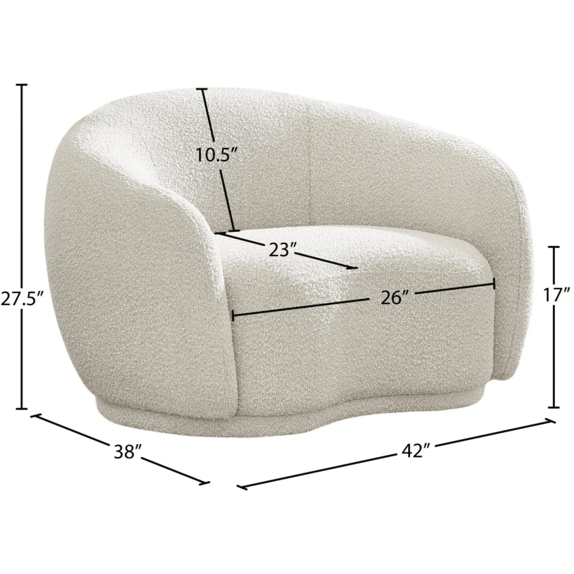 Minimalist Boucle Settee