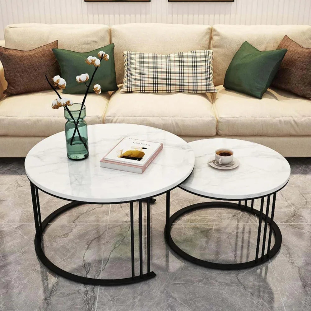 Marble Top Meets Metal Base
