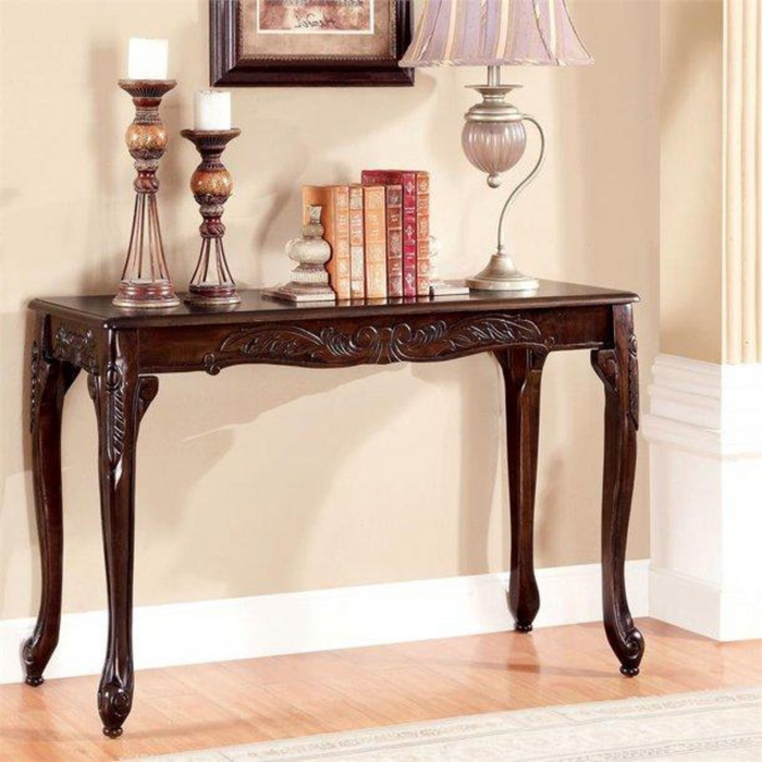 Wooden Twist Hand Carved Teak Wood Beautiful Designs Royal Decor Console Table
