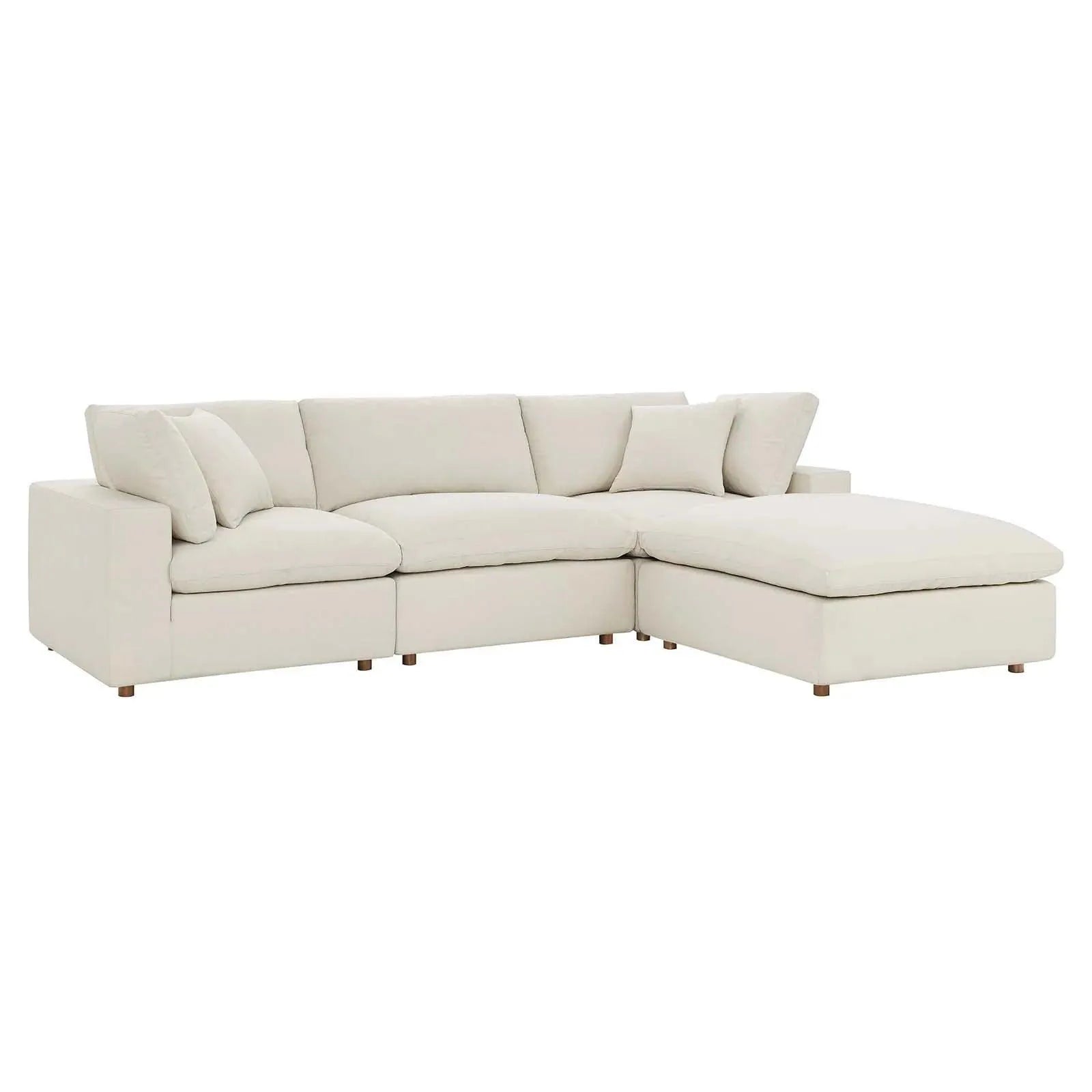 Wooden Twist Modernize Relleno L-Shape 4 Piece Sectional Sofa Set - Wooden Twist UAE